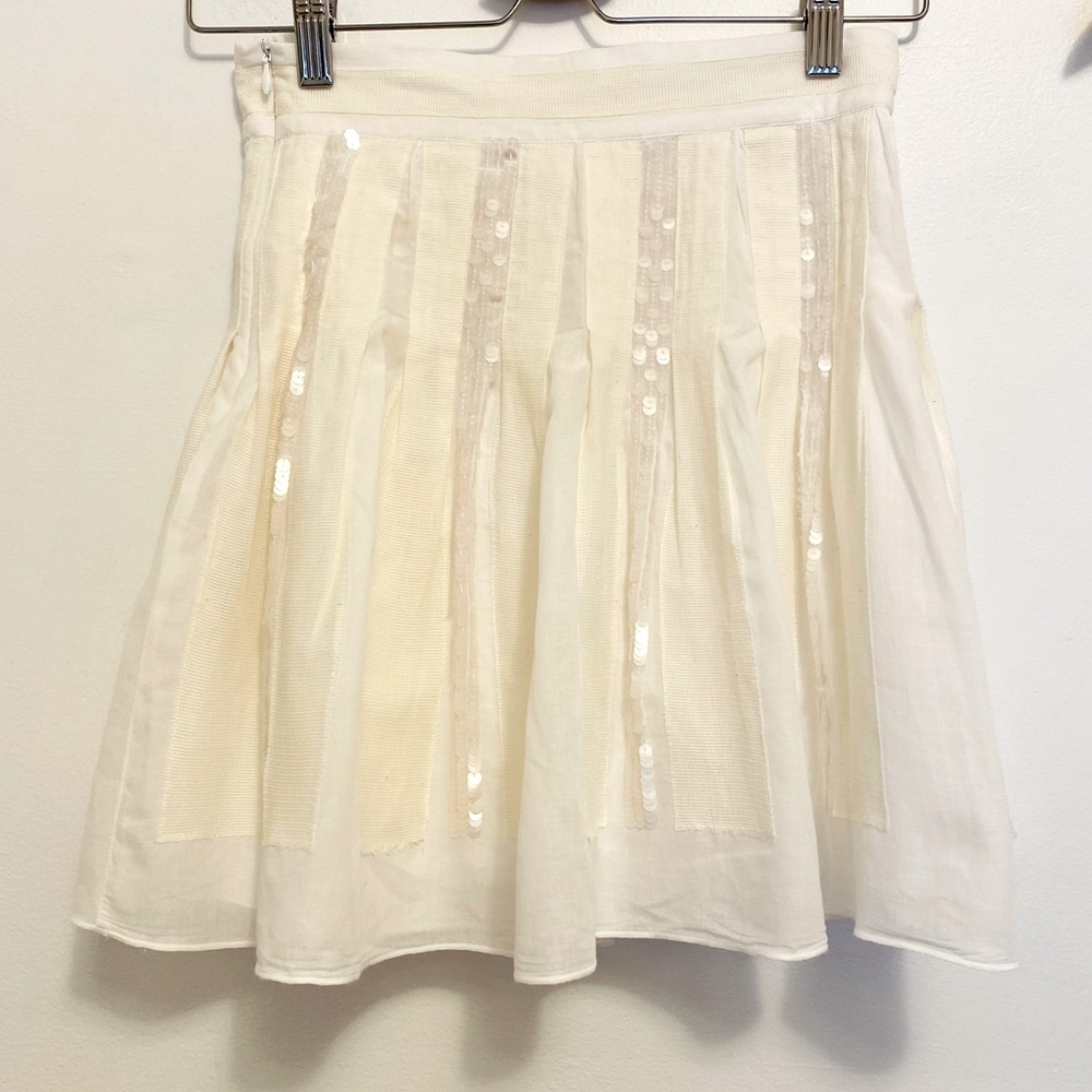 Girls Designer Cotton Mixed Textures Skirt from Italy